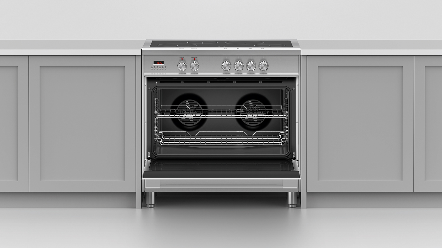 Fisher & Paykel 90cm Freestanding Oven with Induction Cooktop - Stainless Steel (Series 5/OR90SCI1X1)