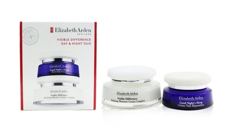 Elizabeth Arden Visible Difference Day & Night Duo: Refining Moisture Cream Complex 100ml/3.4oz+Good Night's Sleep Restoring Cream 50ml/1.7oz - 2pcs