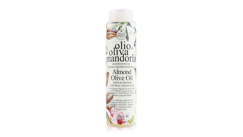 Bath and Shower Natural Liquid Soap - Almond Olive Oil - 300ml/10.2oz