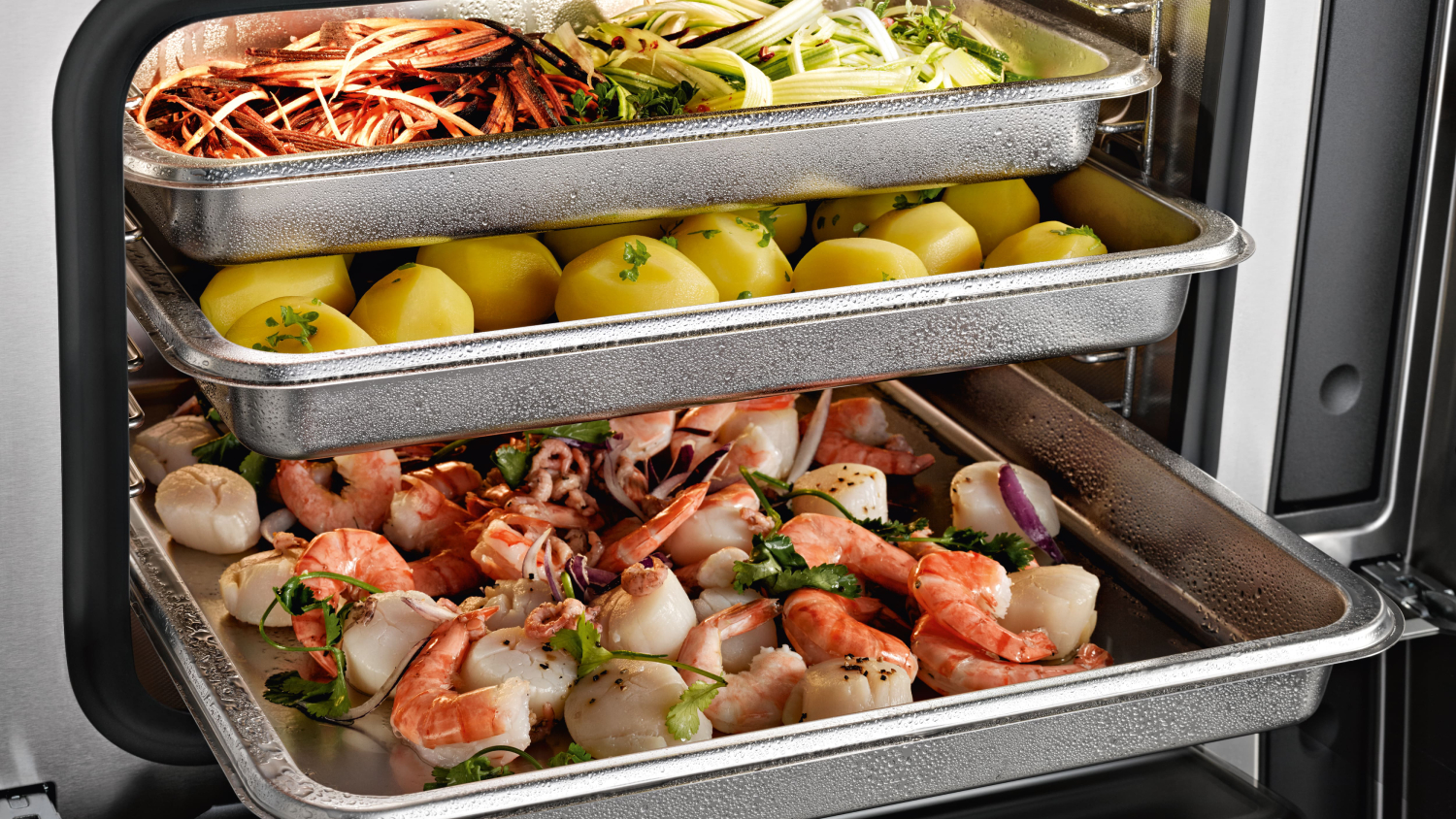 Miele 45cm 4 Function Built-In Compact Steam Oven - Obsidian Black (DG 2840/11135350)