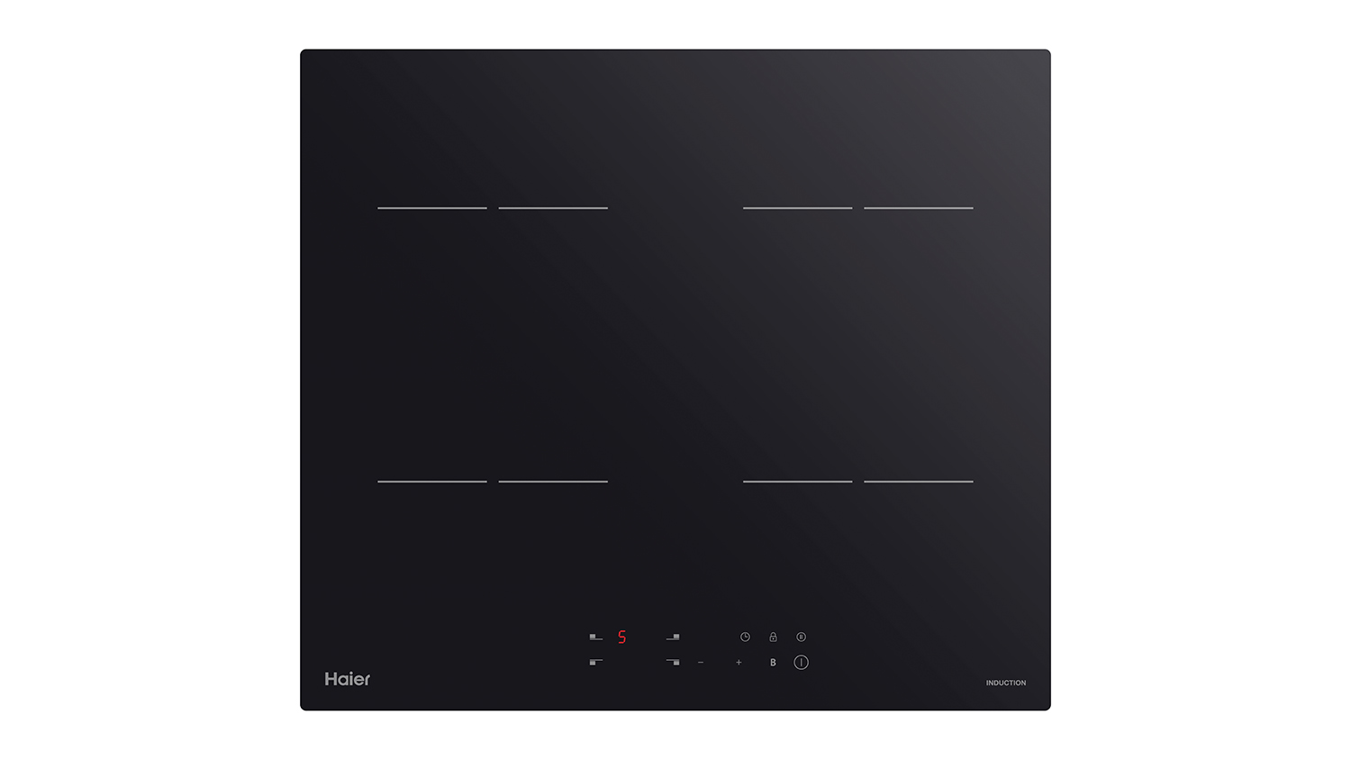 Haier 60cm 4 Zone Low Current Induction Cooktop - Black Glass (HCI604TPB3)