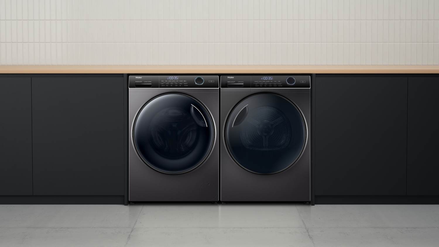 Haier 8.5kg Front Loading Washing Machine with 12 Programs - Dark (HWF85ANB1)