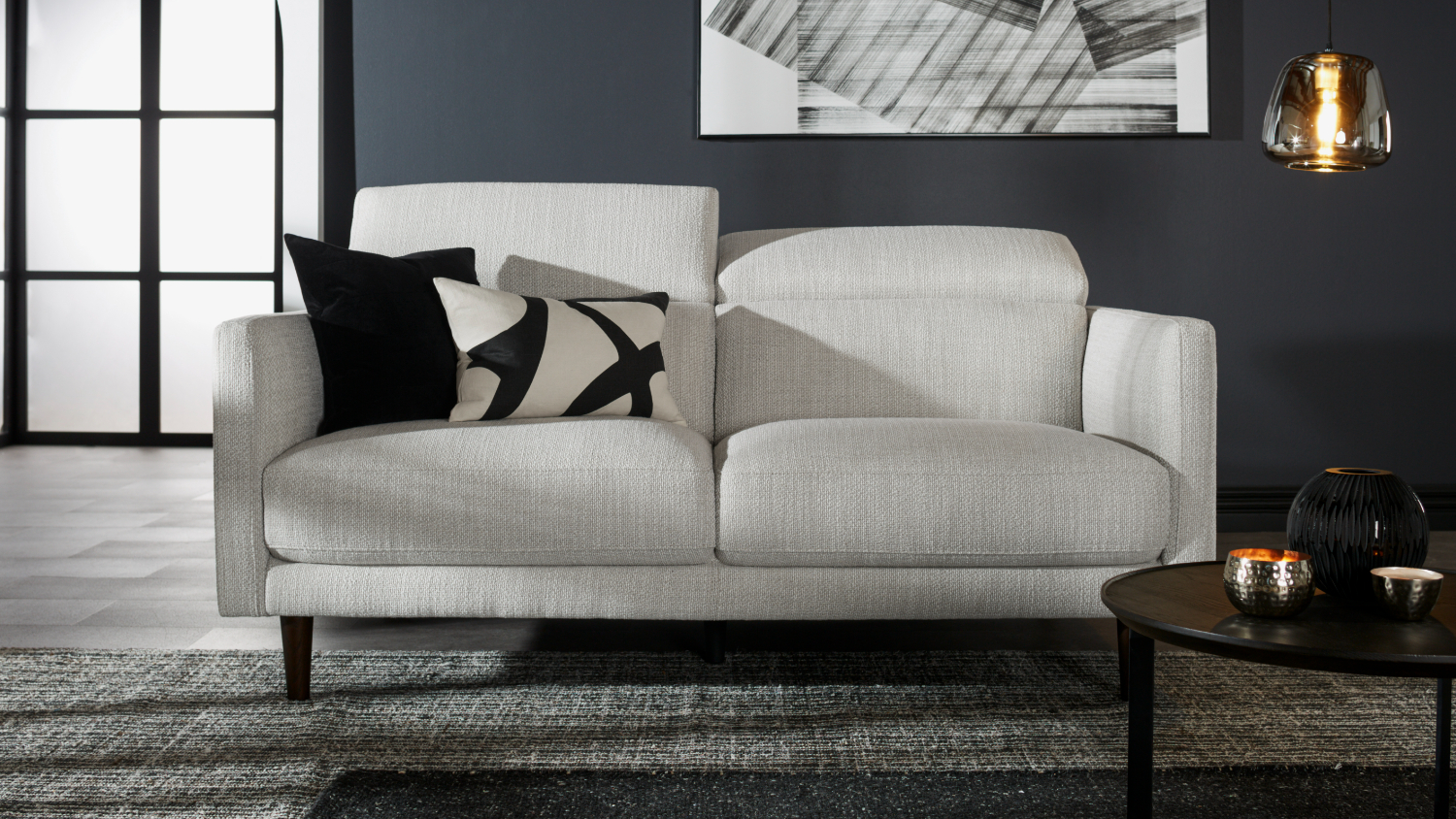 Stella 2.5 Seater Fabric Sofa - Marshmallow