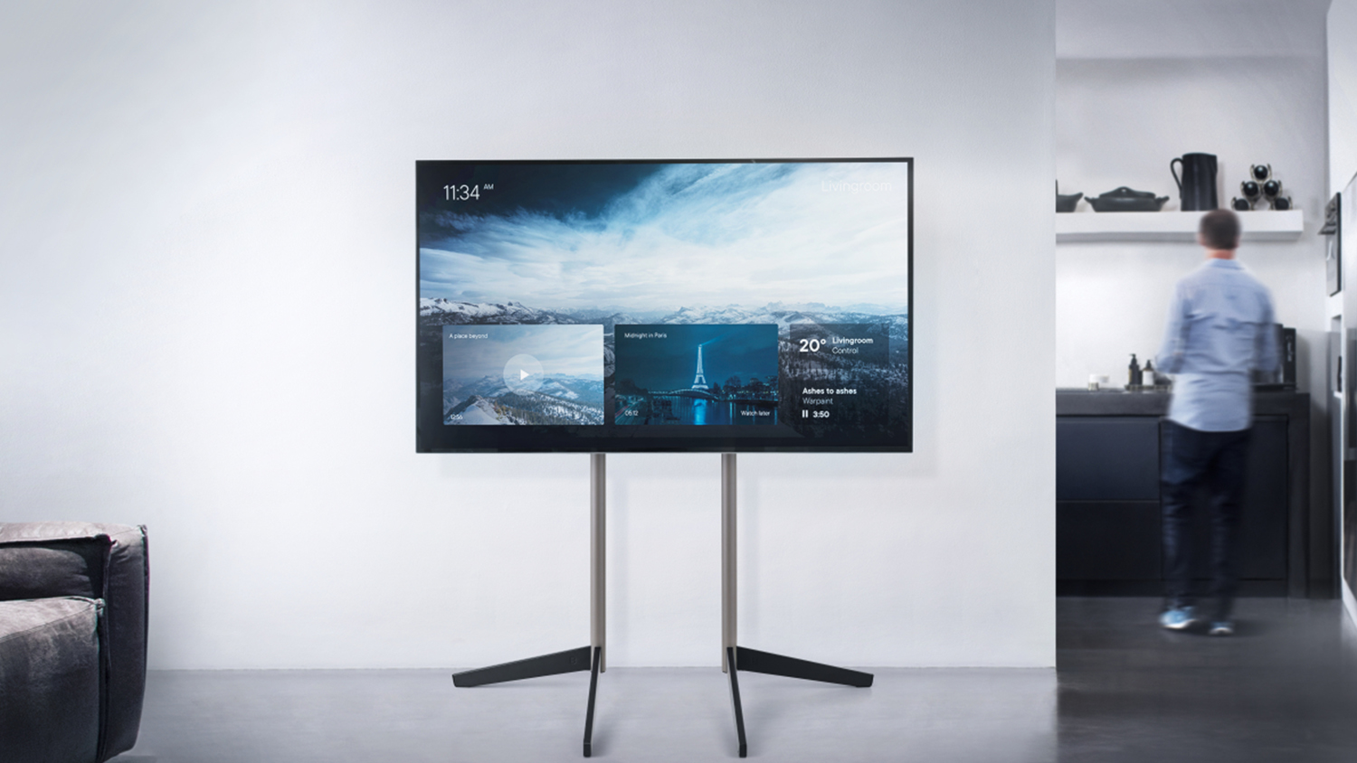 One For All Floor Stand for 32" to 65" TV - Flat Design - Grey (WM 7611)