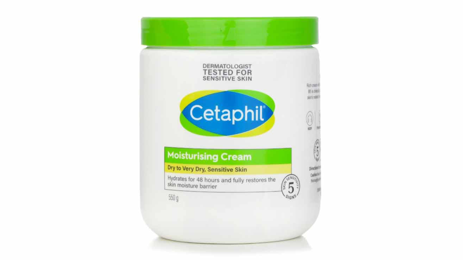 Cetaphil Moisturising Cream 48H - For Dry to Very Dry, Sensitive Skin - 550g