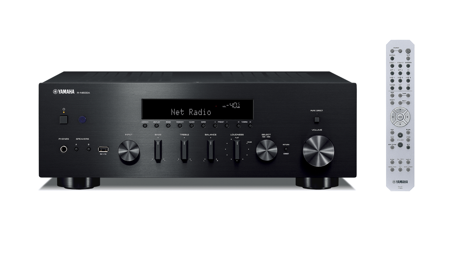 Yamaha 2.0 Channel Smart AV Receiver - Bluetooth v4.2 & Wi-Fi 5 - Black (RN-600A)