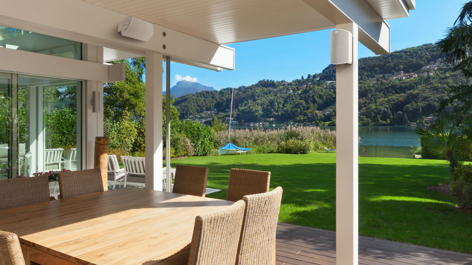 Polk Audio Atrium 6 100W 5.25" All Weather Outdoor Speaker - Pair/White (Atrium Series)