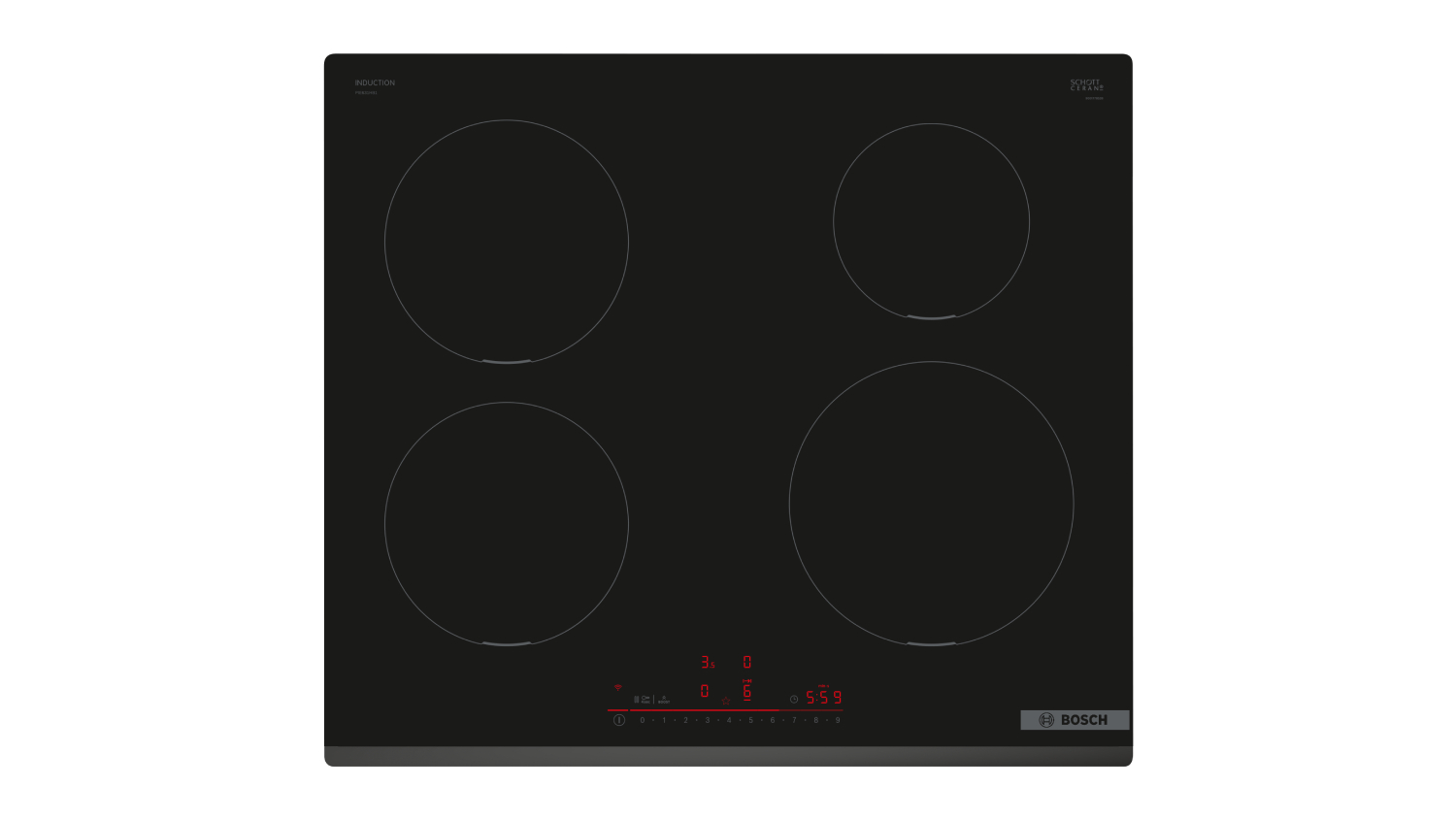 Bosch 60cm 4 Zone Induction Cooktop -  Black (Series 6/PIE631HB1E/01)