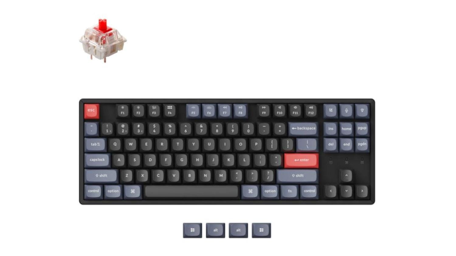 Keychron K8 PRO j1 Wireless Mechanical Keyboard with Gateron G Pro Red Switches