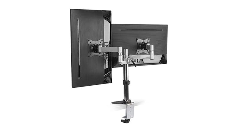 Brateck Die Cast Aluminum Dual Arm Flat/Curved Monitor Arm 13" - 27" with VESA Adaptor