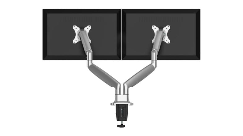 Brateck Die Cast Aluminum Dual Arm Flat/Curved Monitor Arm 13" - 32" with VESA Adaptor