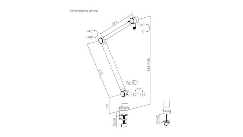 Brateck Tri-Joint Professional Microphone Arm