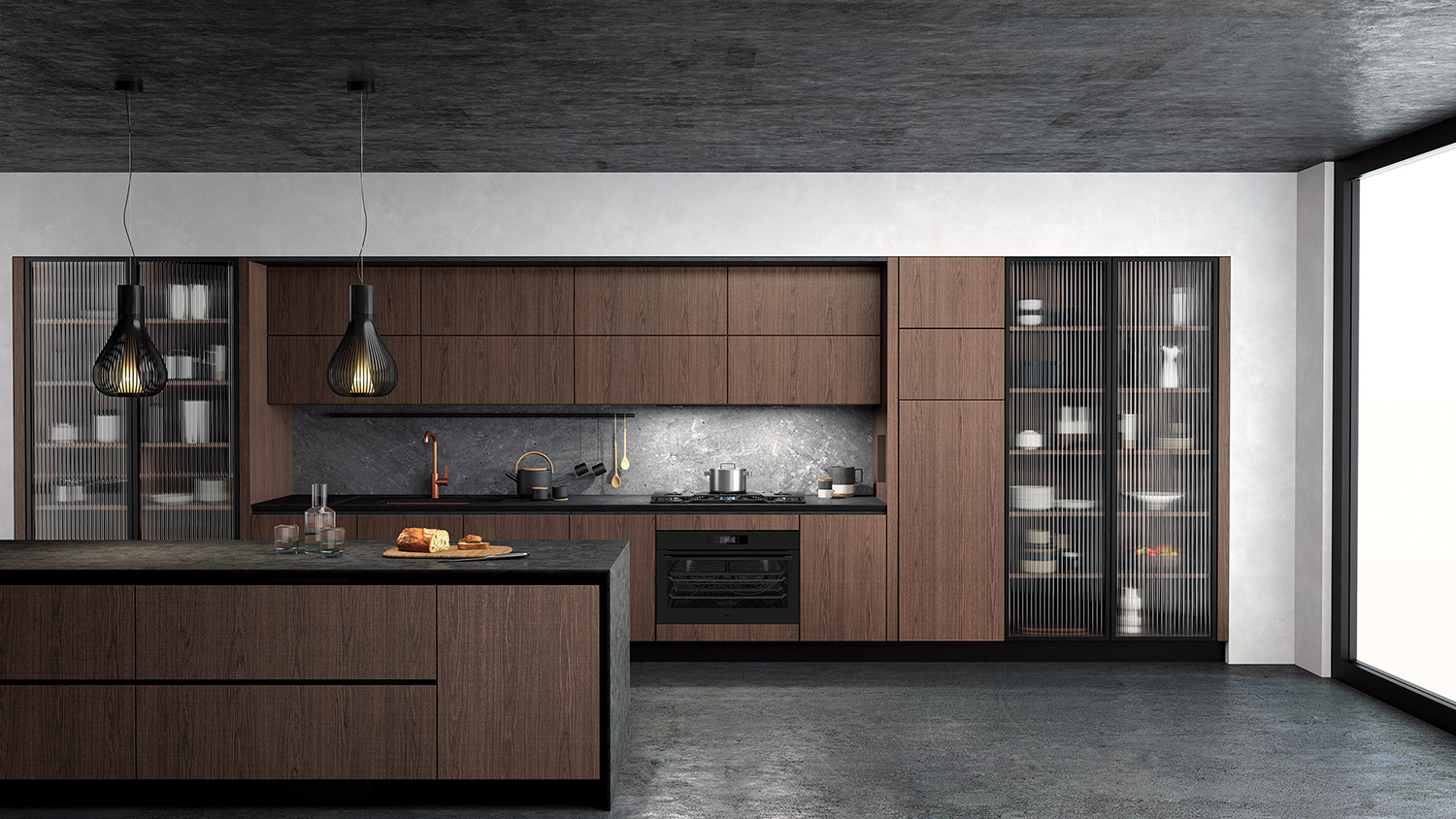 AEG 90cm Built-In Large Steam Oven with 16 Functions - Matte Black (BPK75891PT)