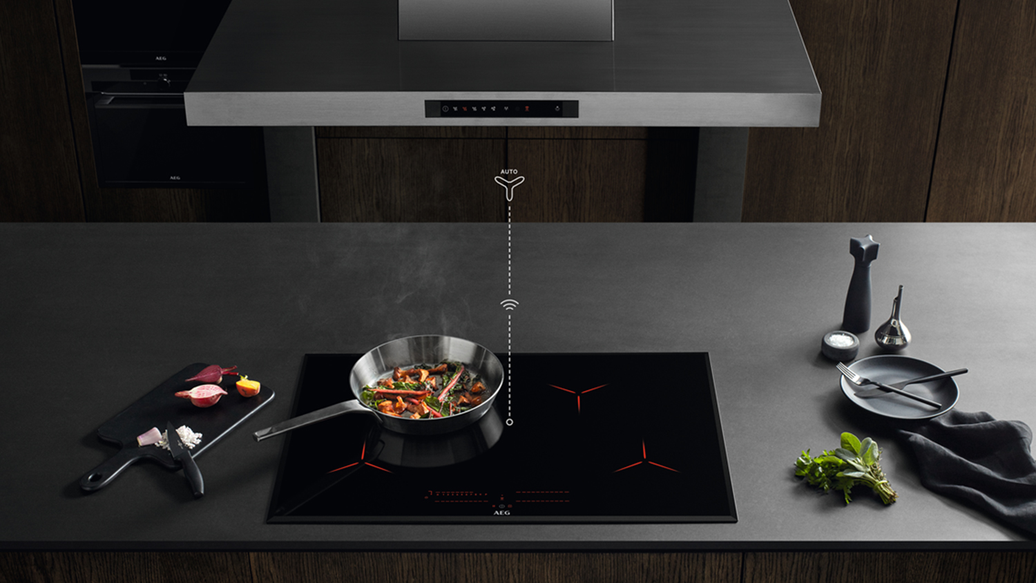 AEG 90cm 5 Zone Induction Cooktop Black (IKE95771FB) Harvey Norman