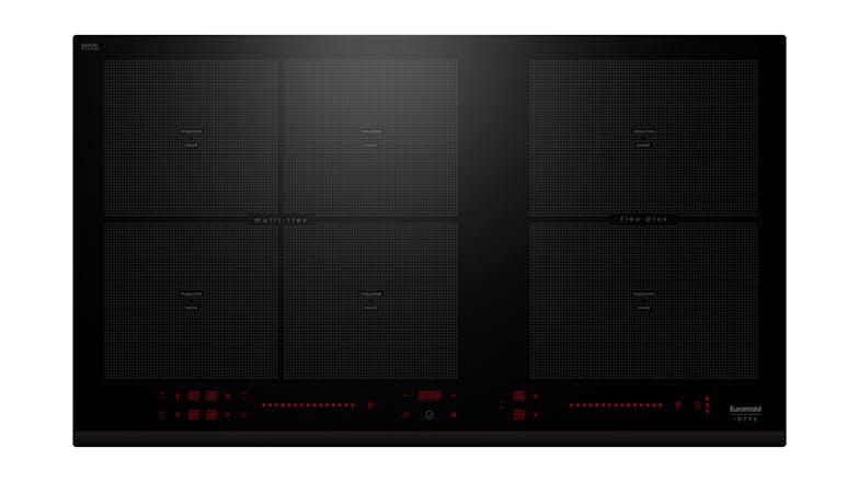 Euromaid 90cm 6 Zone Induction Cooktop - Black Glass (IMZ96)