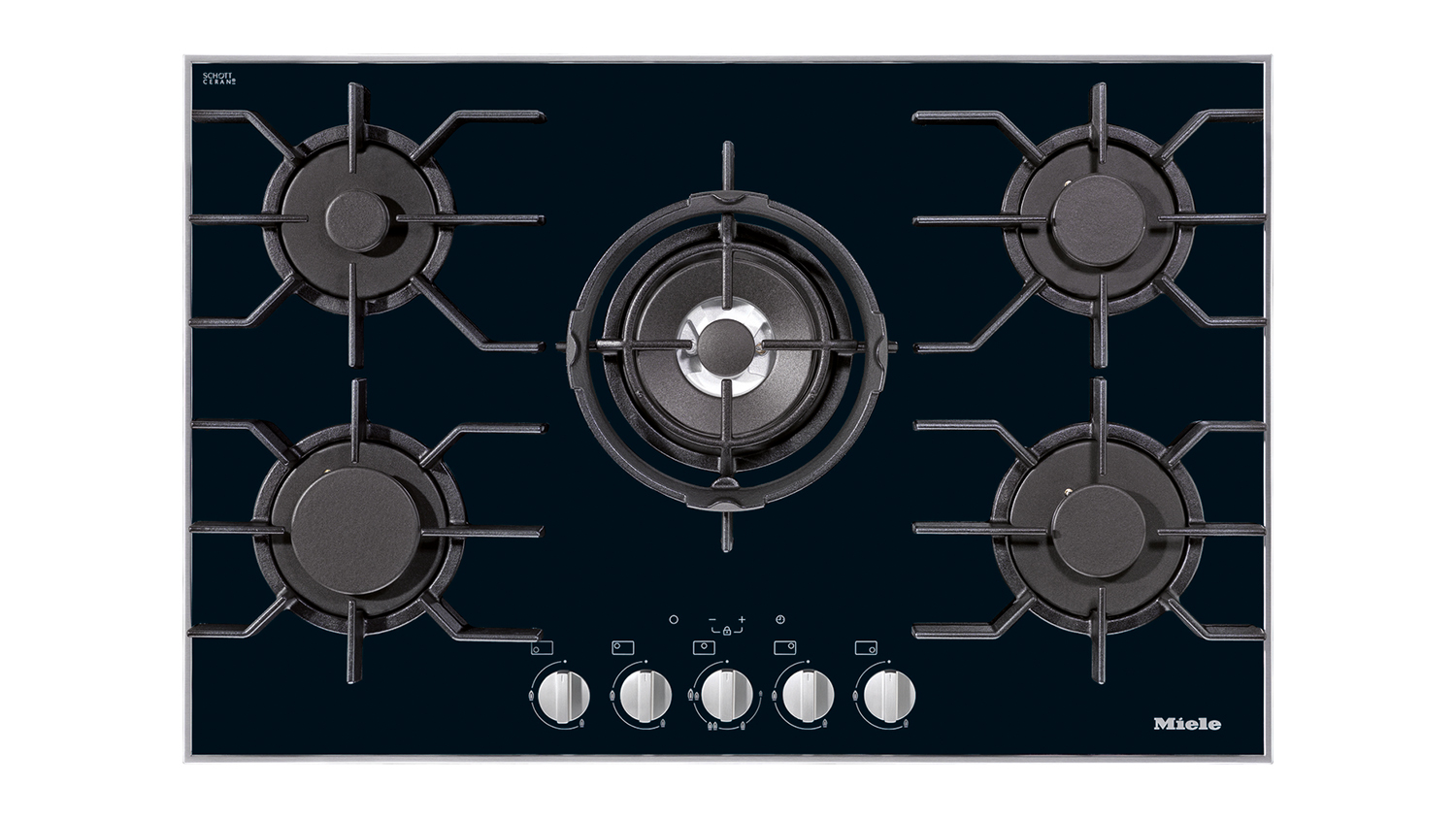 Miele 81cm 5 Burner Gas Cooktop - Black Glass (KM 3034-1/10939820)