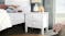 Neves 2 Drawer Bedside Table - White