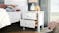 Neves 2 Drawer Bedside Table - White