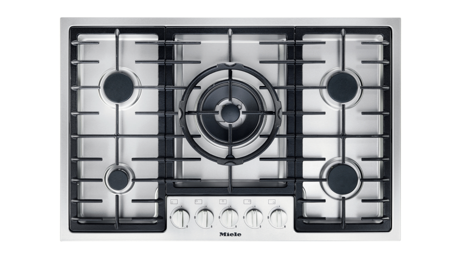 Miele 77cm 5 Burner Gas Cooktop - Stainless Steel (KM 2334 G/09594410)