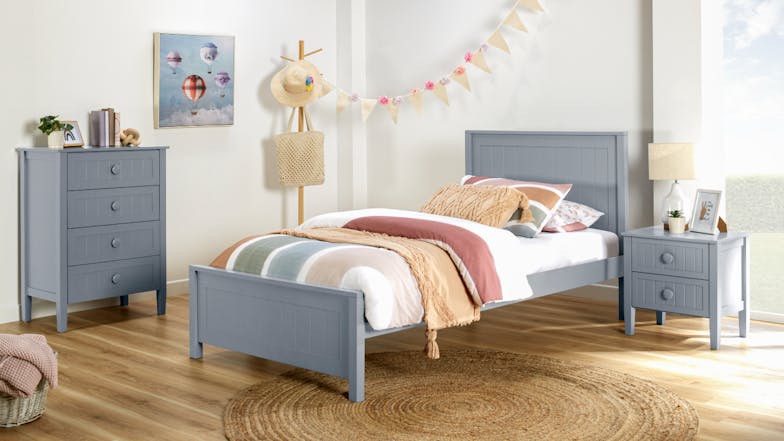 Neves King Single Bed Frame - Grey