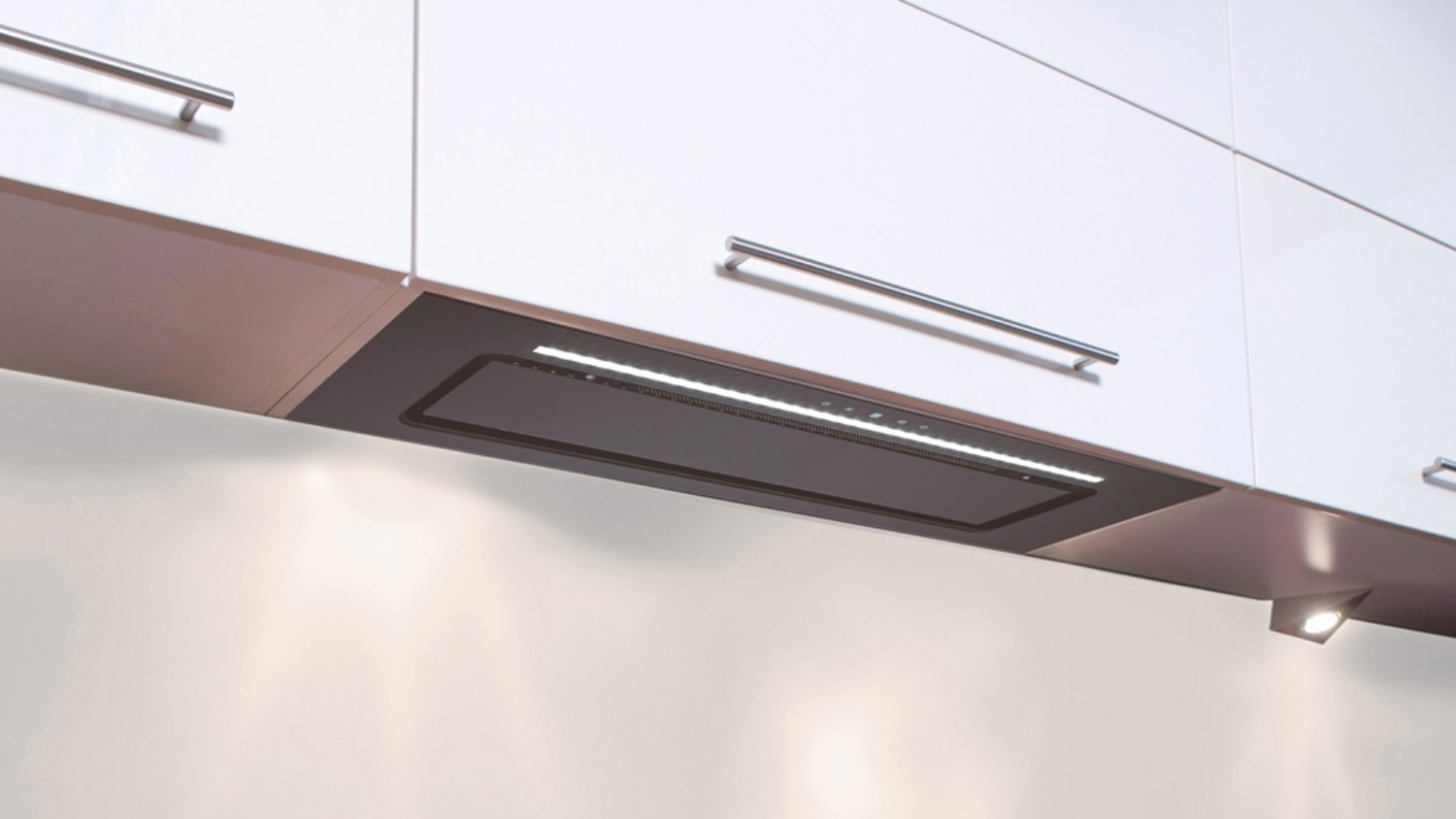Euromaid 90cm Undermount Integrated Rangehood - Black Glass (UCG90B)