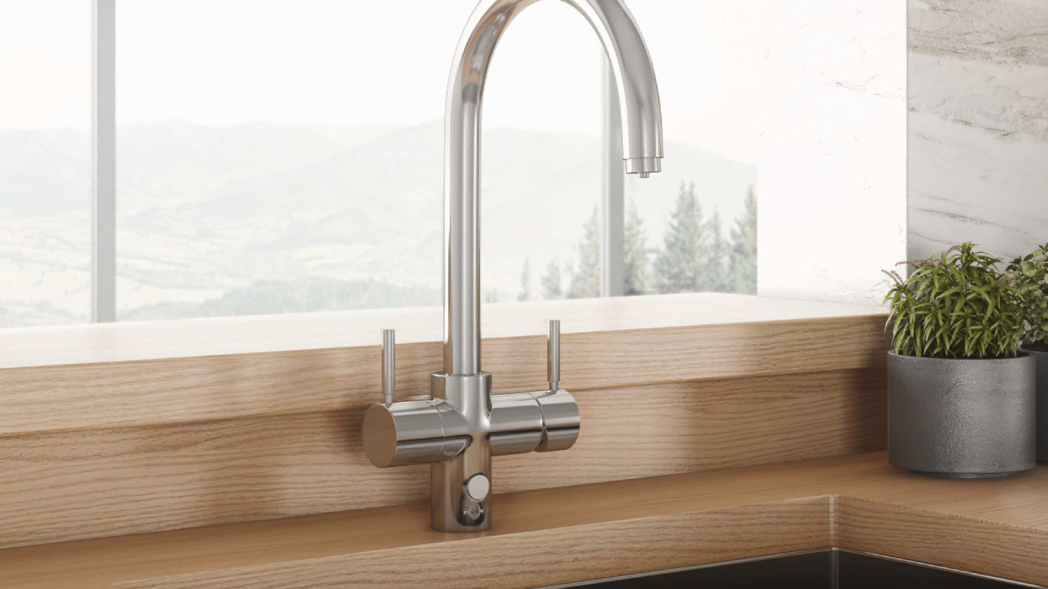 InSinkerator Near-Boiling & Chilled Filtered Mixed Multi Tap - Chrome (Juno/CHJUNO-CH)