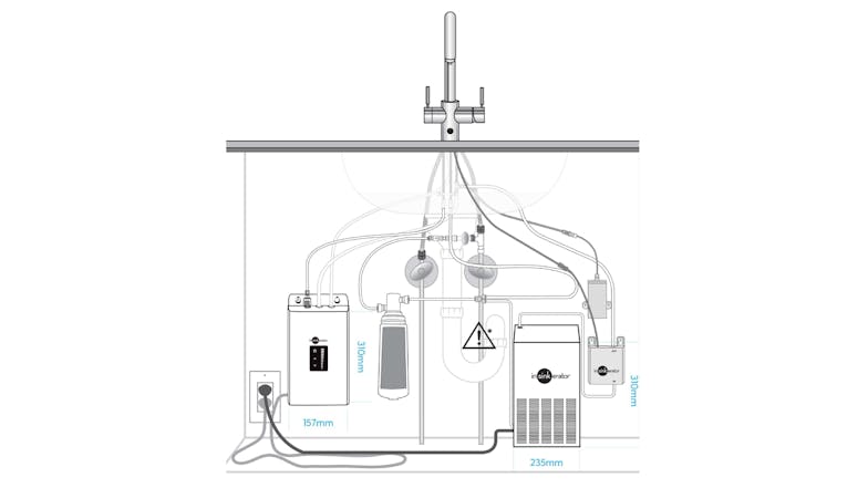 InSinkerator Near-Boiling & Chilled Filtered Mixed Multi Tap - Chrome (Juno/CHJUNO-CH)