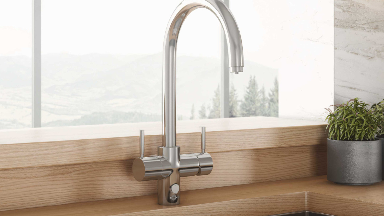 InSinkerator Near-Boiling & Chilled Filtered Mixed Multi Tap - Black (Juno/CHJUNO-JB)