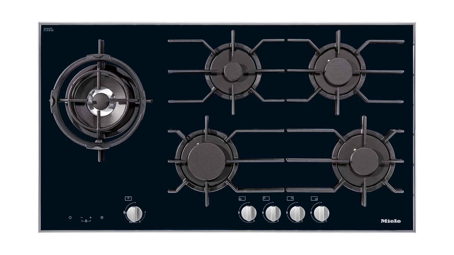 Miele 92cm 5 Burner Gas Cooktop - Black Glass (KM 3054-1/10939890)