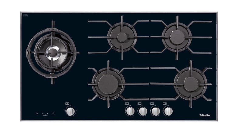 Miele 92cm 5 Burner Gas on Glass Cooktop - Black Glass (KM 3054-1/10939890)