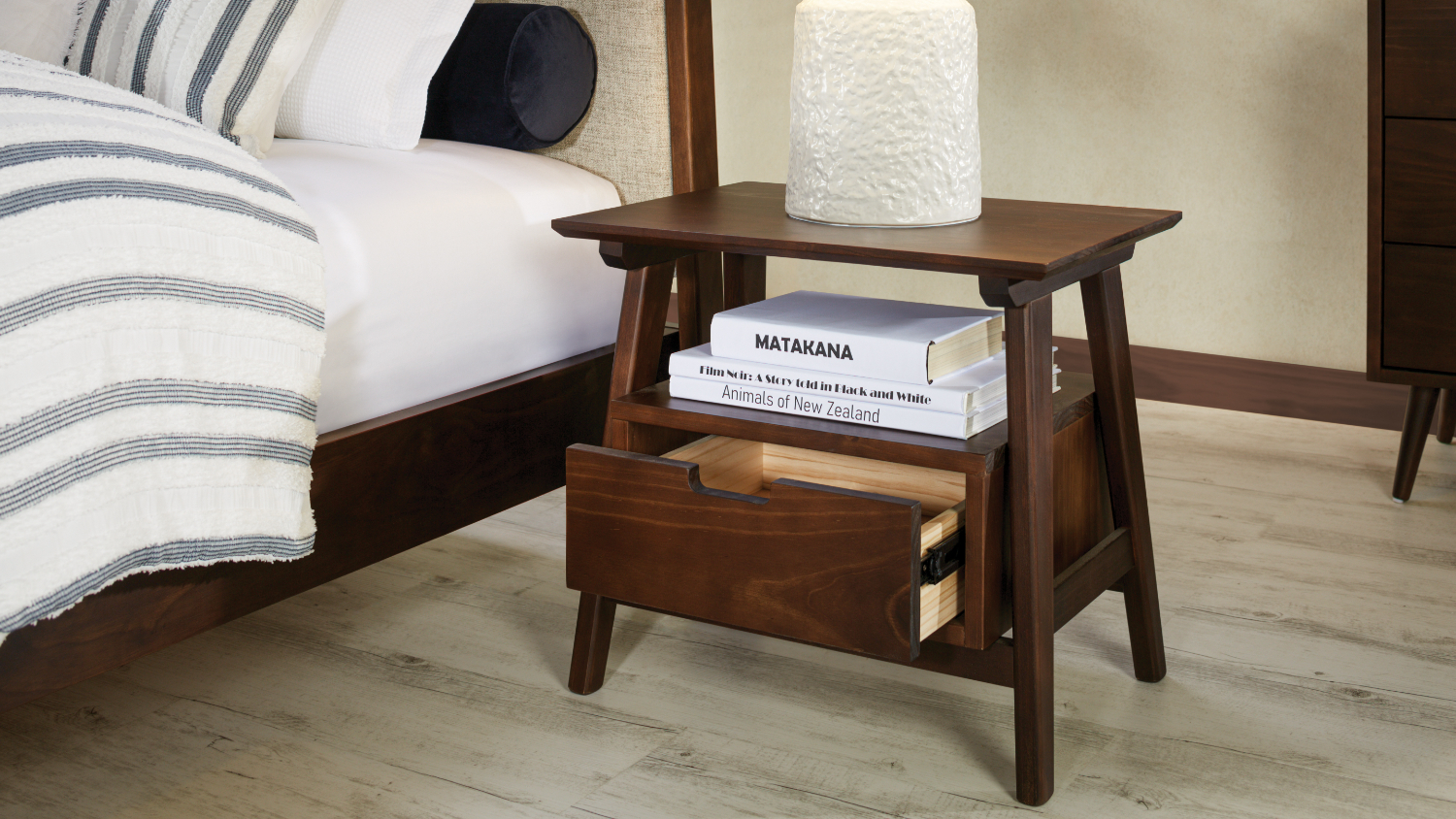 Norway 1 Drawer Bedside Table with Shelf