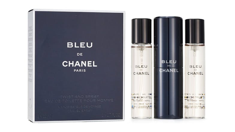 Chanel Bleu De Chanel Eau De Toilette Travel Spray & Two Refills - 3x20ml/0.7oz