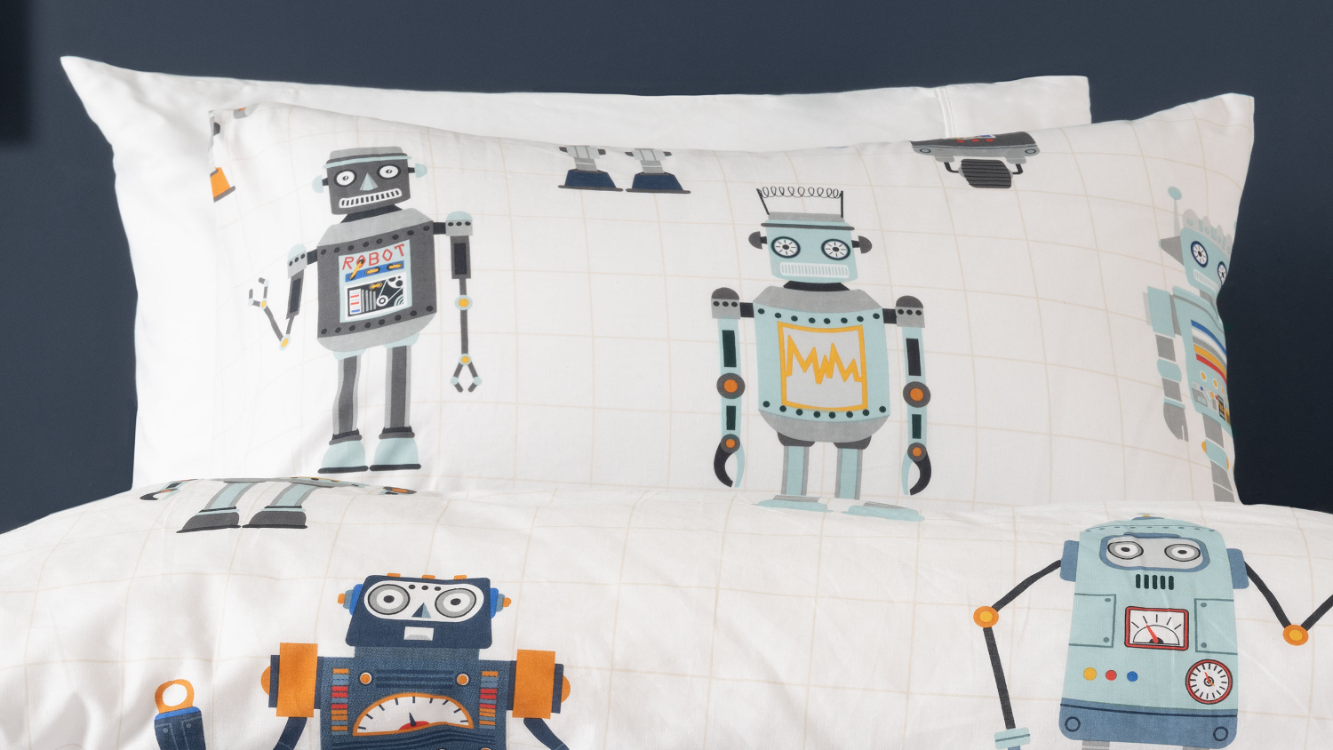 Retro Robot Duvet Cover Set by Squiggles
