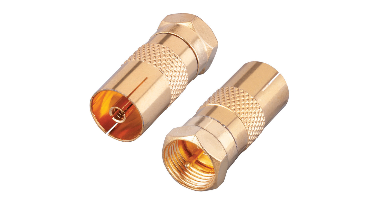 Vanco Bluejet PAL Female Jack to Coax FType Plug Adapter (BJVP1026