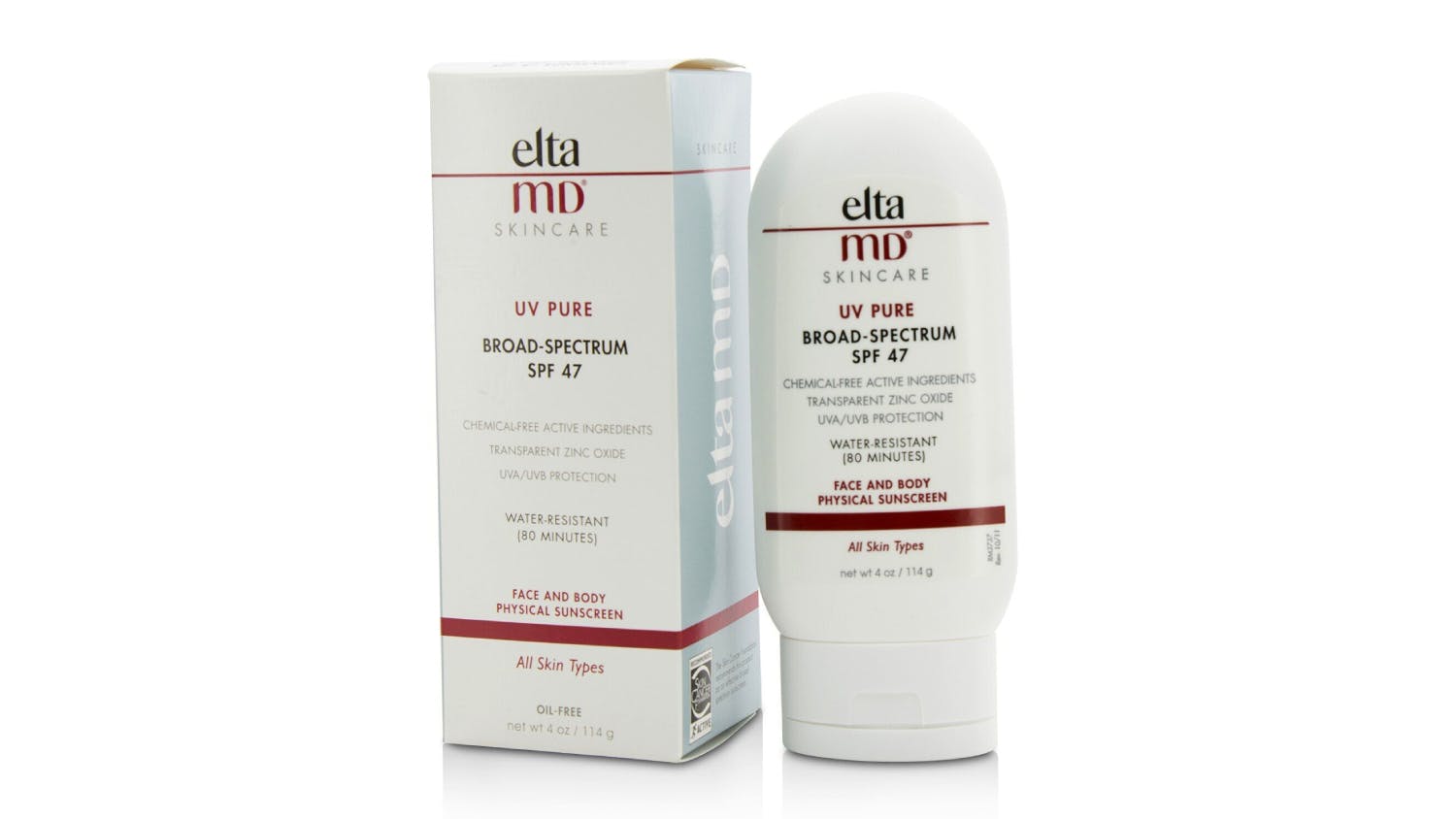 EltaMD UV Pure Water-Resistant Face & Body Physical Sunscreen SPF 47 - 114g/4oz