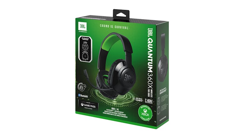 JBL Quantum 360X Wireless Gaming Headset for Xbox - Black/Green