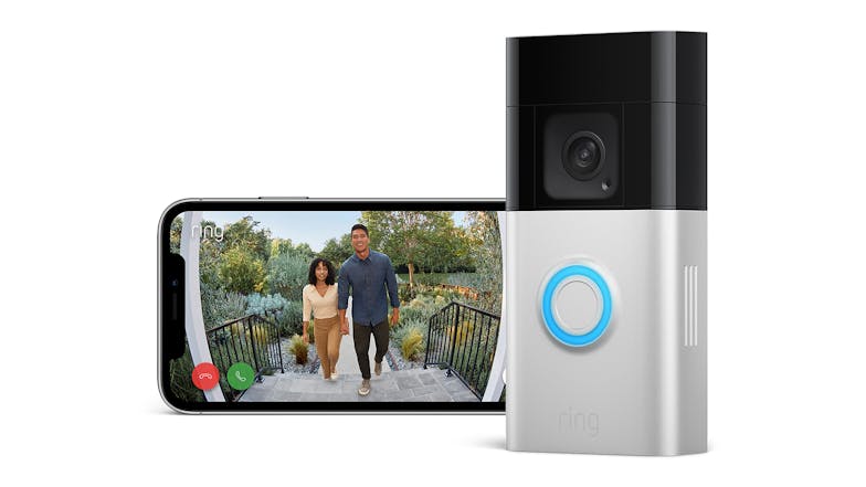 Ring Video Doorbell Plus - Satin Nickel (Wireless, 1536p HD, Night Vision, Motion Detection, Two-Way Audio)