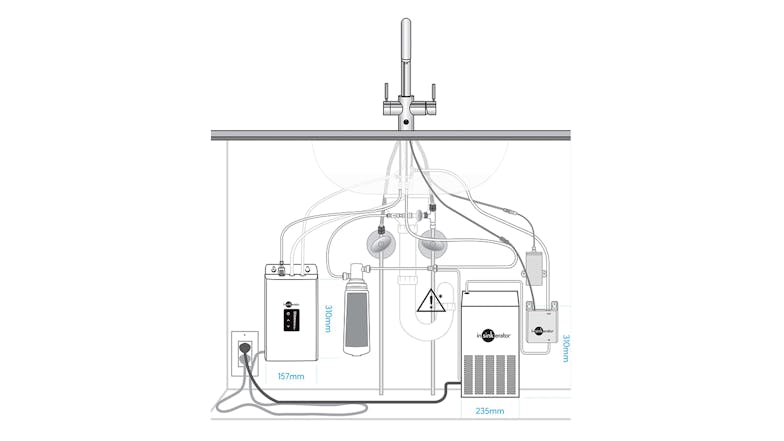 InSinkerator Near-Boiling & Chilled Filtered Mixed Multi Tap  - Chrome (Lia/CHLIA-CH)