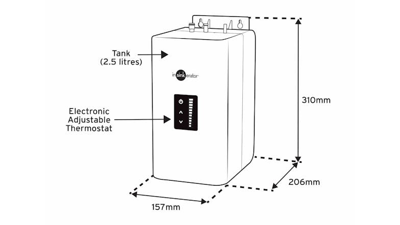 InSinkErator Near-Boiling & Chilled Filtered Multi Tap - Brushed (DualTap/DT3010-BR)