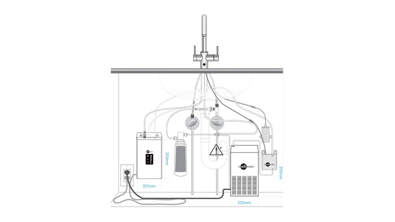 InSinkErator Near-Boiling & Chilled Filtered Multi Tap - Chrome (DualTap/DT3010-CH)