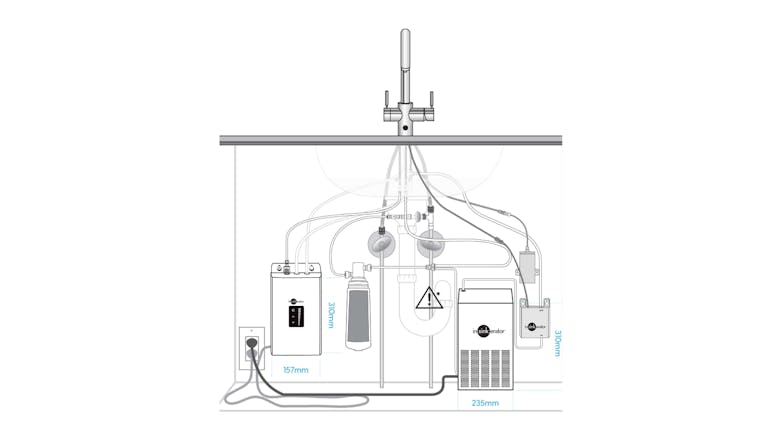 InSinkErator Near-Boiling & Chilled Filtered Multi Tap - Matte Black (DualTap/DT3010-MBLK)