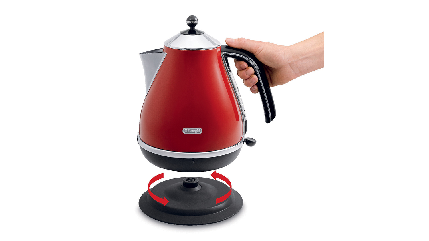 DeLonghi Icona Classic 1.7L Kettle Red (KBO2001.R) Harvey Norman