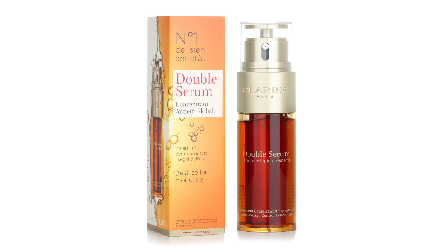 Clarins Double Serum (Hydric + Lipidic System) Complete Age Control Concentrate - 50ml/1.6oz