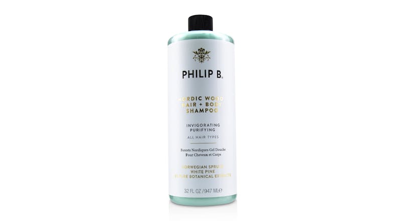 Philip B Nordic Wood Hair + Body Shampoo (Invigorating Purifying - All Hair Types) - 947ml/32oz