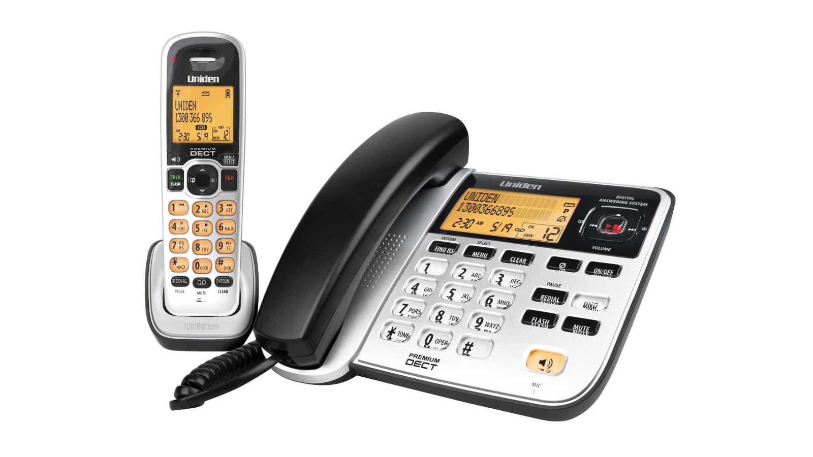 Uniden DECT 2145 + 1 Digital Cordless Phone System Harvey Norman New