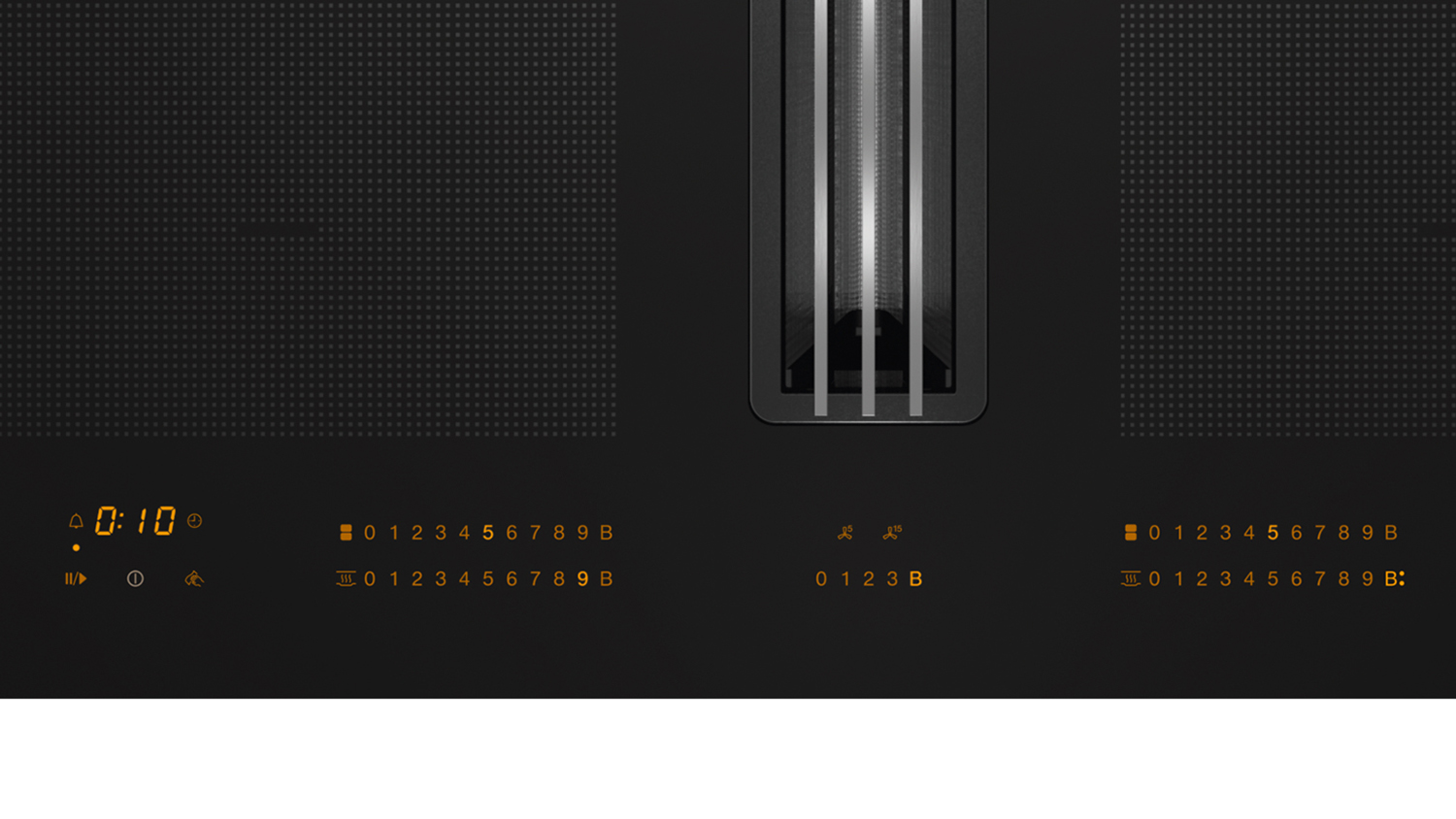 Miele 80cm 4 Zone Induction Cooktop with Downdraft Rangehood Black (KMDA 7634 FL/11503460