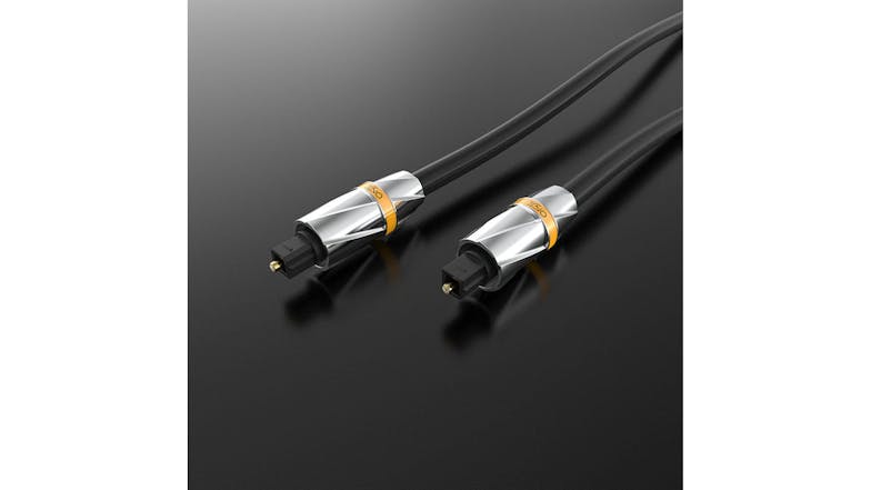 One Products Fibre Optic Surround Sound & Audio Cable - 1.5m Black (OCFO001-5)