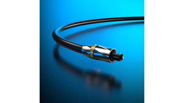 One Products Fibre Optic Surround Sound & Audio Cable - 1.5m Black (OCFO001-5)