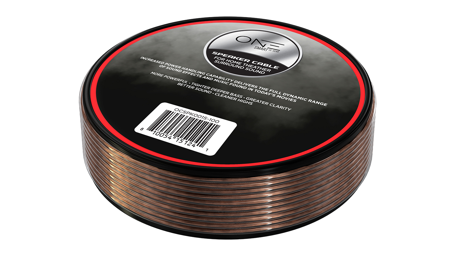 One Products Speaker Cable for Home Theatre & Audio Set-up - 30.48m (OCSPK001S-100)