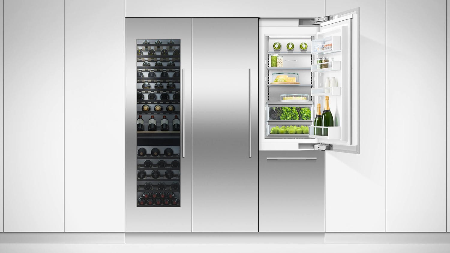 Fisher & Paykel 449L Integrated Bottom Mount Fridge Freezer with Ice & Water Dispenser - Panel Ready (Series 11/RS7621WRUK1)